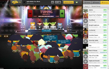 A live DJ session in Turntable.fm