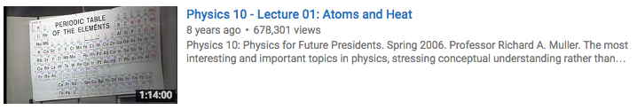 UC Berkeley Physics on Youtube